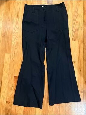 Anthropologie Women Black Wide-Leg Pants